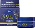 Produktbild: NIVEA Q10 Power Anti-Falten + Straffung Nachtpflege für jünger aussehende Haut im 2er Pack (2x 50 ml), regenerierende Nachtcreme, Gesichtscreme für intensive Feuchtigkeit