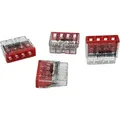 Produktbild: Wago - 30 Stück 2273-204 Compact-verbindungsdosenklemme Ø 0,5-2,5 Mm2, 4-polig, Transparent/rot