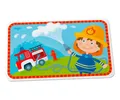 Produktbild: Haba Brettchen Feuerwehr | Kinder Frühstücksbrettchen | Melamin Brotzeitbrett