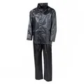 Produktbild: MFH Regenmantel Regenanzug, Polyester, schwarz - XXL mit Kapuze schwarz XXL