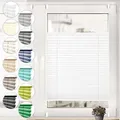 Produktbild: Sonello Plissee Klemmfix ohne Bohren 30cm x 100cm Weiß Faltrollo Plisseerollo Jalousie für Tür & Fenster Blickdicht Sichtschutz Sonnenschutz Fer... - Weiß