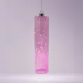 Produktbild: LED Glas Pendel Leuchte lila - 24 x 6 cm - Deko Licht Hänge Lampe Timer Batterie
