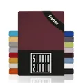 Produktbild: STUDIO Basic Frottee Spannbettlaken 90x200cm – weiches Frottee-Spannbetttuch aus 80 % Baumwolle & 20 % Polyester – Bordeaux – Öko-Tex Zertifiziert, bügelfrei & elastisch – für Matratzen 15–25cm