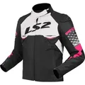 Produktbild: LS2 Apex wasserdichte Damen Motorrad Textiljacke, schwarz-weiss-pink, Größe S