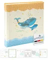 Produktbild: goldbuch 15 395 Babyalbum Blue Whale, Babybuch 30 x 31 x 4 cm, Fotoalbum mit 58 weißen Blankoseiten und 4 illustrierten Seiten, Einband aus Kunstdruck mit Wal-Motiv, Album, Fotobuch Beige-Blau