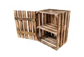 Produktbild: Creative Deco Aufbewahrungsbox Vintage Holztruhe mit Deckel & Regal 50 x 40 x 30 cm