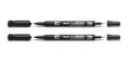 Produktbild: 2 x PILOT Permanent-Marker Twin Marker schwarz 2 Spitzen 0,3+0,5 mm 4045701