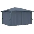 Produktbild: vidaXL Pavillon mit Vorhängen 400×300 cm Anthrazit Aluminium