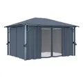 Produktbild: vidaXL Pavillon, Partyzelt mit Vorhängen 400×300 cm Anthrazit Aluminium