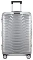 Produktbild: Samsonite Hartschalen-Trolley PROXIS ALU, verschiedene Größen, 4 Rollen, aus Aluminium, mit Kreuzspanngurt, mit integriertem Namensschild