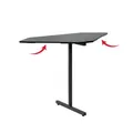 Produktbild: Gator Frameworks Content Creator Furniture Serie Eckschreibtisch in schwarz (GFW-Desk-CRNR)