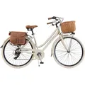 Produktbild: Via Veneto by Canellini Fahrrad Citybike Frau Aluminium mit Korb und Tasche - Beige 50 - Beige