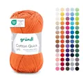 Produktbild: Gründl Wolle Cotton Quick uni - dünne Wolle zum Häkeln - Strickgarn - Häkelgarn - Glänzend und hautfreundlich - 100% Baumwolle - 1 Knäuel 50 g / 125 m - Nadelstärke 3-4 - bronze