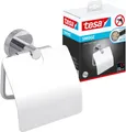 Produktbild: tesa SMOOZ Toilettenpapierhalter mit Deckel, verchromt - WC-Rollenhalter zur Wan
