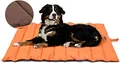 Produktbild: XIAPIA wasserdichte Hundematte für Outdoor Waschbares Hundebett, Antistatik, Hygienisch, Faltbar, Große Reisedecke für Haustier 110 x 68 cm (Orange/Grau)