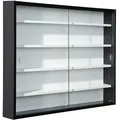 Produktbild: Mid.you Hängevitrine, Schwarz, Weiß, Holzwerkstoff, 4 Fächer, 80x60x10 cm, hängend, Wohnzimmer, Wohnwände, Vitrinenschränke