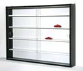 Produktbild: Regal Sammlervitrine Setzkasten Collecty schwarz mit weißer Rückwand