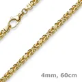 Produktbild: 4mm Kette Halskette Königskette aus 585 Gold Gelbgold, 60cm, Herren, Goldkette