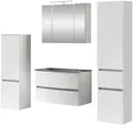 Produktbild: welltime Badezimmer-Set Kaunas, (Set, 4-St), Waschtisch-Set (Breite 80 cm) mit Midischrank und Seitenschrank