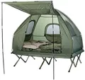 Produktbild: Semptec Urban Survival Technology Campingbett 2 Personen: 4in1-Doppelzelt, Feldbett, 2 Winterschlafsäcke, Matratze, Sonnenschutz (Feldbett 2 Personen, Outdoorbett, Insektenschutz)