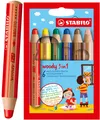 Produktbild: Stabilo Woody 3in1 Buntstifte 6 Stk. 8806