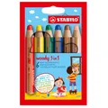 Produktbild: (1,41€/Stück) Stabilo Woody 6er Etui ohne Spitzer Minendurchmesser 10 mm