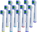 Produktbild: 12 x Aufsteckbürsten Ersatzbürsten für Braun Oral B Precision Clean Zahnbürsten
