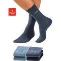 Produktbild: Socken H.I.S, Damen, Gr. 39-42, blau (1x marine, 1x jeansblau, meliert, 1x jeans, meliert, 1x hellblau, meliert), Baumwolle, Elasthan (LYCRA), Polyamid, meliert, elastisch, Socken Socken, mit druckfreiem Bündchen