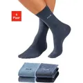 Produktbild: H.I.S Socken Packung, 4 Stk. tlg. mit druckfreiem Bündchen, Gr. 39-42, 1x marine, 1x jeansblau-meliert, 1x jeans-meliert, 1x hellblau-meliert, , 882537-39