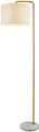 Produktbild: Searchlight Stehlampe Gallow Floor Lamp - Antique Gold, Marble Base & White Shade, Leuchtmittel wechselbar