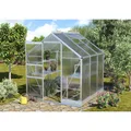 Produktbild: Vitavia Gewächshaus 'Apollo 3800' 194,2 x 200,2 cm mit 4 mm Hohlkammerplatten aluminiumfarben