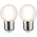 Produktbild: Paulmann LED-Leuchtmittel, 1 St., Paulmann 2er Pack LED Tropfen, Ø 45 mm, 5W = 40W, E27, 470 lm, matt, 2