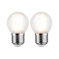Produktbild: Paulmann 2er Pack LED Tropfen, Ø 45 mm, 5W = 40W, E27, 470 lm, matt, Warmweiß (2