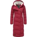 Produktbild: Ragwear Wintermantel Pavla Long extralanger Winterparka mit Teddyfutter und Kapuze rot XXL (44)