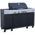 Produktbild: Sweeek - Gasgrill 4 Brenner + 1 Seitenbrenner
