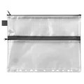 Produktbild: VELOFLEX Reißverschlussbeutel 25,0 x 31,9 cm transparent/schwarz 0,26 mm, 1...