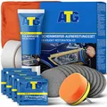 Produktbild: ATG® Scheinwerfer Aufbereitung Set - Universal Auto Scheinwerfer Polierset für matte & blinde Scheinwerfer aus Kunststoff - Schnelle & einfache Scheinwerfer Aufbereitung - Scheinwerfer Reparatur Set