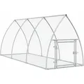 Produktbild: vidaXL Hasenstall Silbern 105x300x120 cm Verzinkter Stahl - Silber