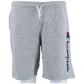 Produktbild: Champion Bermudas Freizeithose (Baumwolle) mit Logo-Schriftzug kurz hellgrau Jungen grau 140