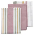 Produktbild: Kela Pasado Geschirrtücher 3er Set  Baumwolle rosa weiß grün 45 x 65 cm