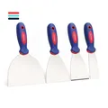 Produktbild: Edelstahl Spachtel Set | 4-teilig mit Anschliff | Flexibel & Stabil