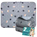 Produktbild: Waschbar Haustier-Urinunterlage, 2 Stück Wiederverwendbare Welpenunterlagen Matte für Hunde, Schnell Absorbierend Puppy Pads für Hunde, Katzen, Meerschweinchen -- 45x60cm