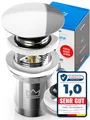 Produktbild: ® Universal Waschbecken Ablaufgarnitur – Passend für Waschbecken & Waschtisch...