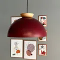 Produktbild: bamyum Yimpi Küchenlampe Hängend Vintage Ø30 cm, Lampenschirm Hängelampe Esstisch Wohnzimmer, Burgundisch, Küche, Pendelleuchte