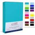 Produktbild: Camry Spannbettlaken CLASSIC, Jersey Baumwolle, Gummizug: rundum, viele Farben, alle Matratzenhöhen, Bettlaken, Spannbetttuch 140-160 cm x 200 cm