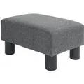 Produktbild: HOMCOM Fußhocker Polyetser Schaumstoff L40 x B30 x H24 cm Dunkelgrau