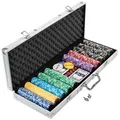 Produktbild: Pokerkoffer Poker Set Pokerset 500 Laser Pokerchips Jetons 12g Alu Koffer silber