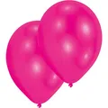Produktbild: Amscan INT995425 - Latexballons Pink, 10 Stück, Größe circa 27,5 cm, Luftballons, Geburtstag, JGA