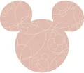 Produktbild: Komar Wandtattoo Mickey Head Knotted - Größe 125 x 125 cm (1 St), Künstler: Disney, rund und selbstklebend