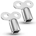Produktbild: 2 Entlüftungsschlüssel | Heizkörper | robust | Universal Entlüfter für alle Heizungen/Heizkörper Entlüftungsschlüssel mit hochwertiger Zink radiator key heating Heizung entlüften Schlüssel